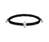 Evil Eye with Enamel Matt Rope Bracelet BR-306-RO-GP